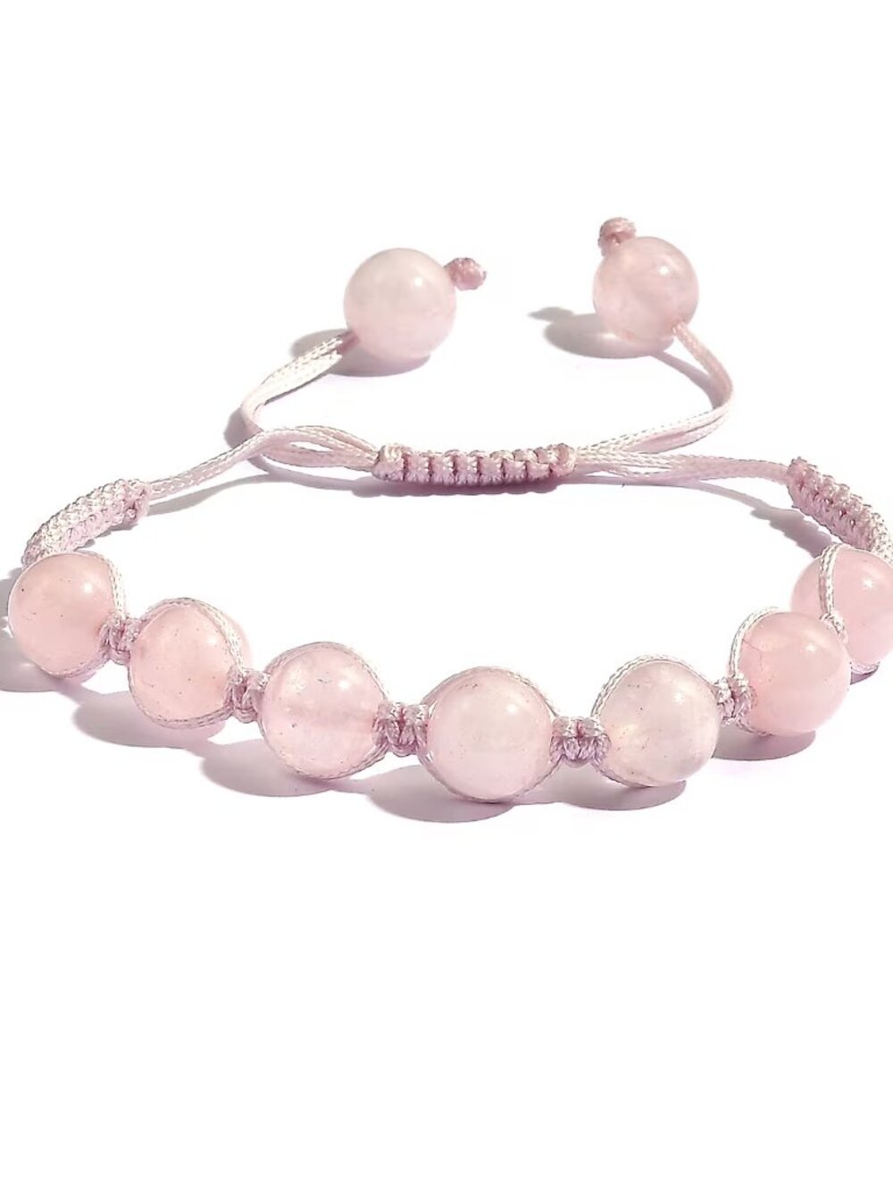 NEW Rose Quartz 75 ctw Shamballa Adjustable Bracelet